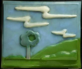 Landscape with 1 tree and 3 clouds