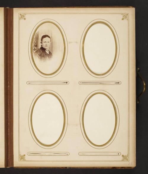 Unknown sitter [bust portrait of a woman in studio]