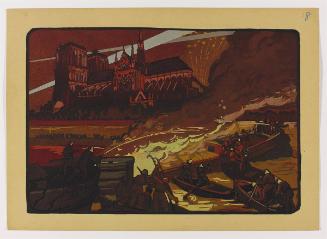Plate VIII: Peniches incendiées sous Notre-Dame