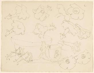 Studies of Petunias in a Bowl (recto); Studies of Petunias (verso)