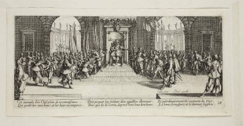 Distribution des Recompenses   from "Les Grandes Misères de la Guerre"