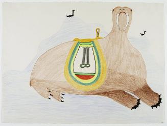 Large Walrus Wearing Saddle