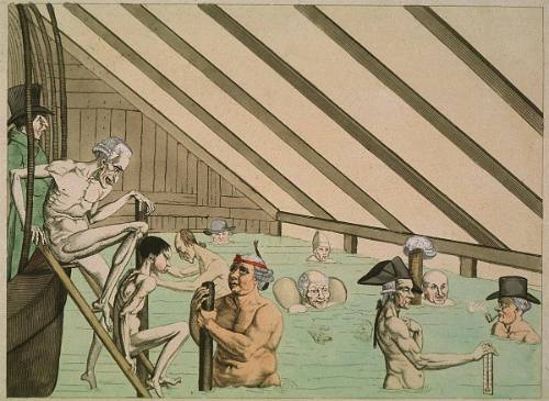 Le Bain a La Papa from Caricatures Parisiennes