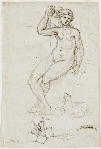 Study for the Toilet of Psyche (recto); Study for Psyche Bathing (?) (verso)