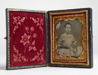 [Portrait of young girl wearing gloves]