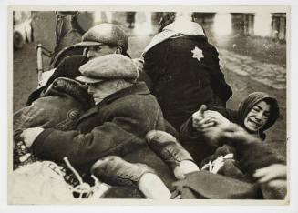 "Evacuation of the sick (and aged, by horse-drawn cart)"