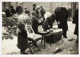 Street vendor selling wares