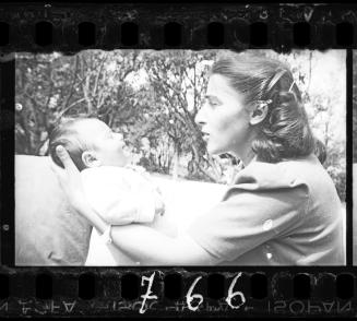 Ghetto policeman's family; mother and child