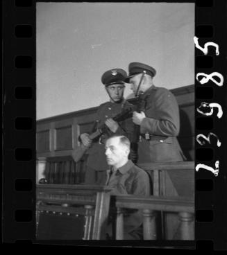Hans Biebow, former head of the Lodz Ghettto's German administration, during his trial