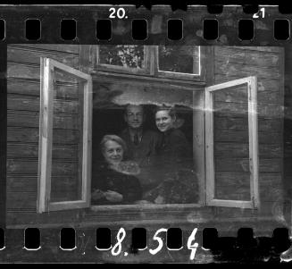 Family looking out the window