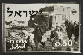 Deportation -people moving right to left - postcard? 0.50