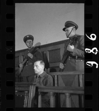 Hans Biebow, former head of the Lodz Ghetto's German administration, during his trial