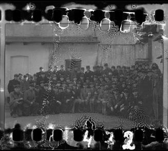 Large group portrait of Jewish police
