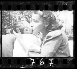 Ghetto policeman's family; mother and child