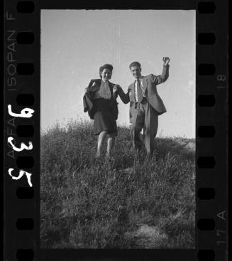 Ghetto residents happily strolling