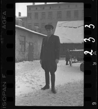 A member of the Transport Department in the ghetto in winter