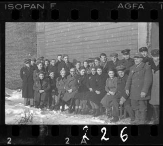 Group portrait of the managers, tram drivers and workers of the Transport Department