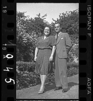 Happy couple in the garden