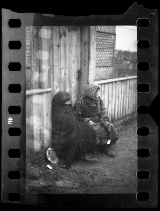 Residents sitting on the street