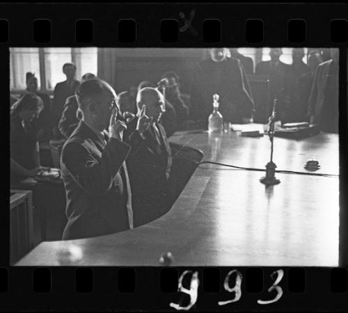 The trial of Hans Biebow, former head of the Lodz Ghetto's German administration