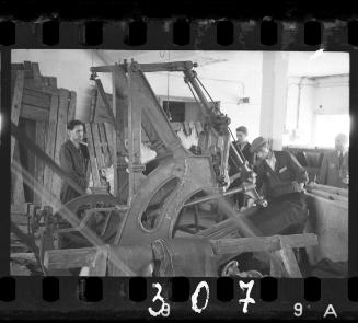 Men working in the leather factory