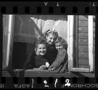 Children looking out the window