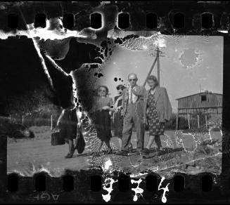 Residents walking down the street