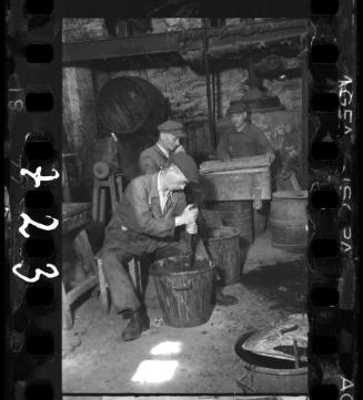 Male workers at a factory