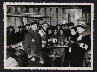 Jewish police oversee soup rations for residents