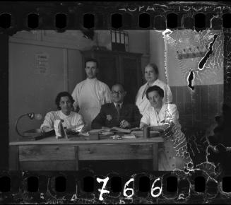 Physicians and directors of the hospital at 36 Lagiewnicka Street in the ghetto