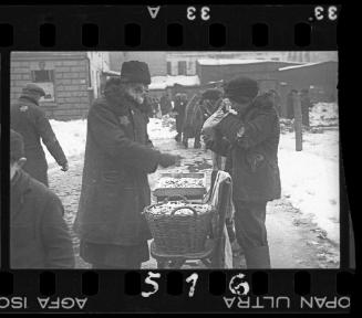 Residents selling goods in the street