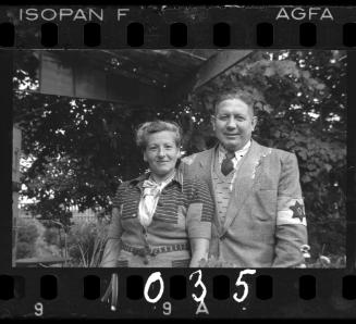 Portrait of Jewish policeman and his wife in Marysin