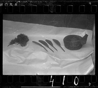 Hat and feathers made in the ghetto workshop