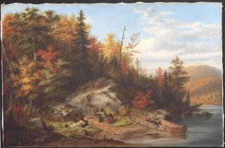 Huron Hunters Camping at the  Big Rock of Lake Lagon