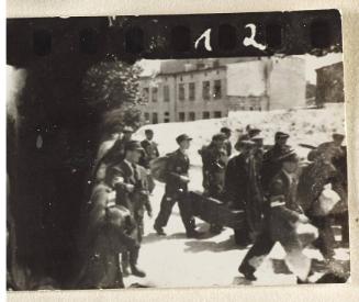 Contact Print #12 from page #1 in Lodz Ghetto Contact Album