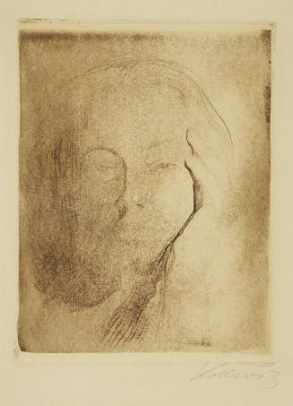 Selbstbildnis mit aufgestützter Hand