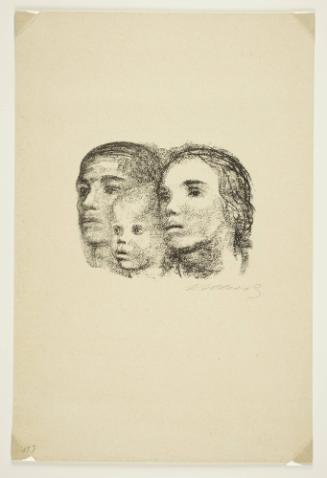 Drei Kopfe: Mann, Frau und Kind