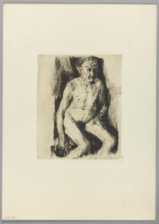 Sitzender mannlicher Akt