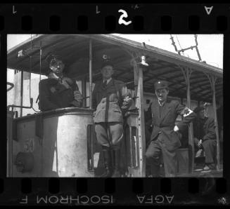 Jewish policemen on a tram