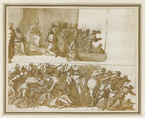 Studies for Two Compositions: A Pope granting an Audience; The Martyrdom of a Saint