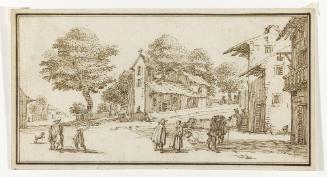 Village with a Group of Figures, after Israel Silvestre