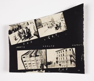 Lodz Ghetto Folio: contact print with 4 frames -  negative Nos. 540, 541, 528, 529