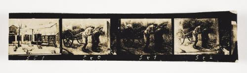 Lodz Ghetto Folio: contact print with 4 frames -  negative Nos. 559 - 562