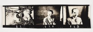 Lodz Ghetto Folio: contact print with 3 frames -  negative Nos.645 - 647