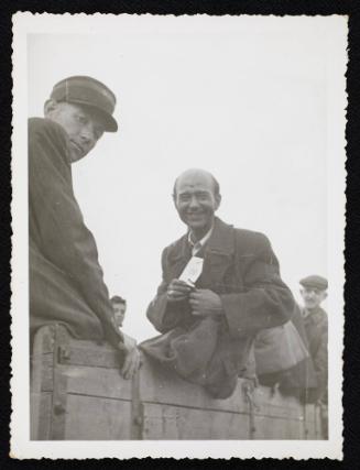 Man tagged '869' and ghetto police on deportation wagon