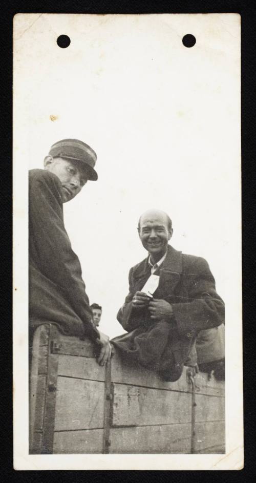 Man tagged '869' and ghetto police on deportation wagon