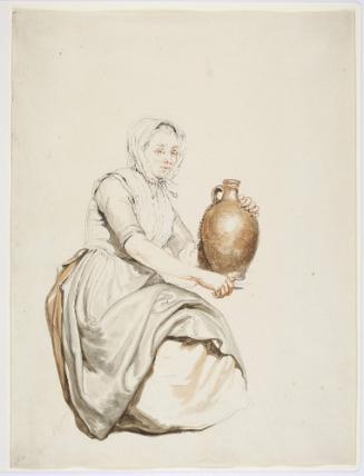 A Seated Woman holding a Jug