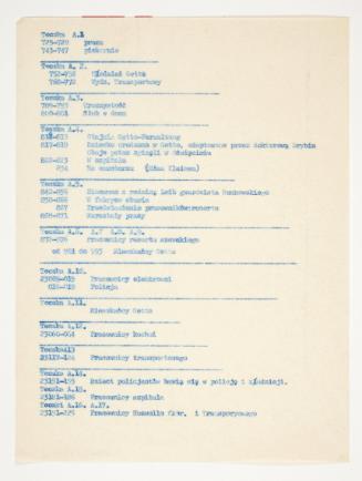 Catalogue of 35mm negatives compiled by Henryk Ross (Polish)