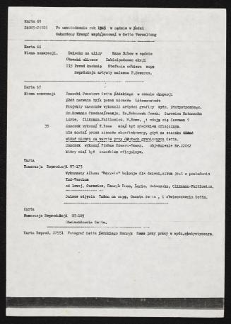 Catalogue of 35mm negatives compiled by Henryk Ross (Polish)