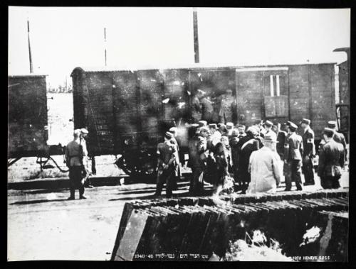 Boarding deportation train at Radogoszcz Station